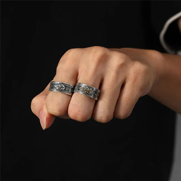 8mm 990 Sterling Silver Ring for Men