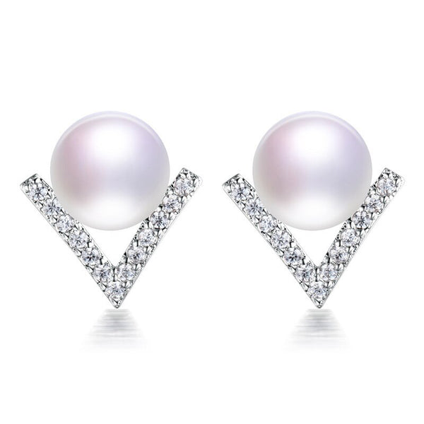 100% Real Pearl Women Earrings Fine Jewelry