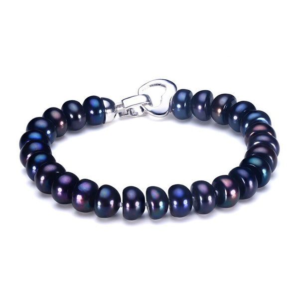 New Black Natural Pearl 18cm Bracelet For Women