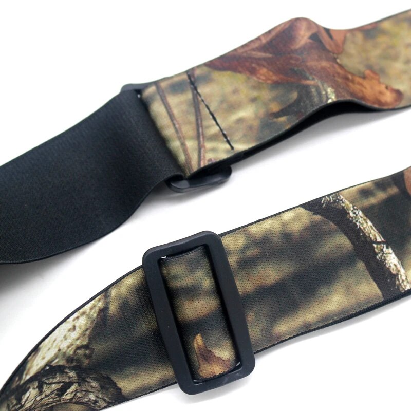 Suspenders Male Camouflage Print Elastic Tactical Belt X Shape 4 Gun Black Clips