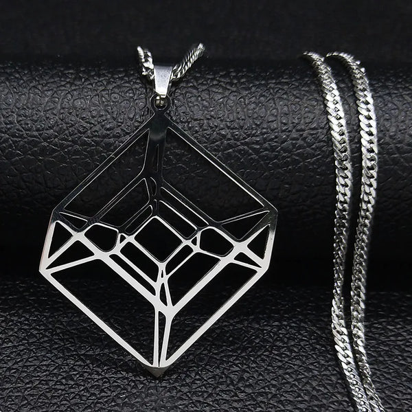 Fashion Stainless Steel Geometric Neckless Women Silver Color Choker Necklace