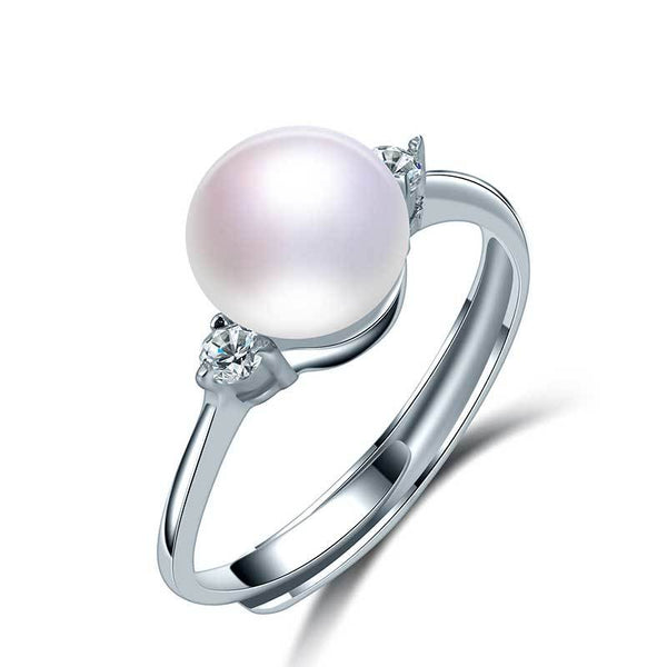 Trendy Jewelry Luxury Beautiful Pearl Ring with Freshwater Pearl Ring