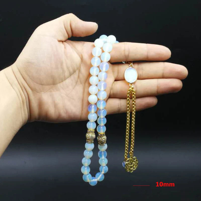 opal stone Golden accessories Women's Tasbih 33 66 99 beads Muslim misbaha girl's bracelet