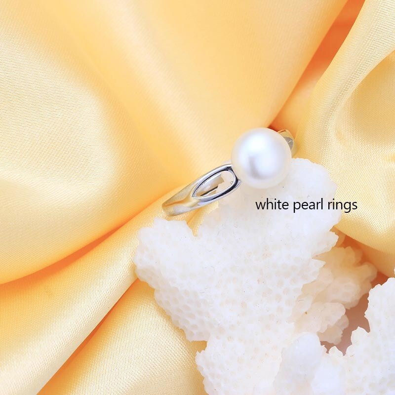 Simple natural freshwater pearl wedding cross ring