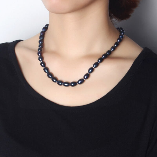 Natural Black Pearl Jewelry Necklace