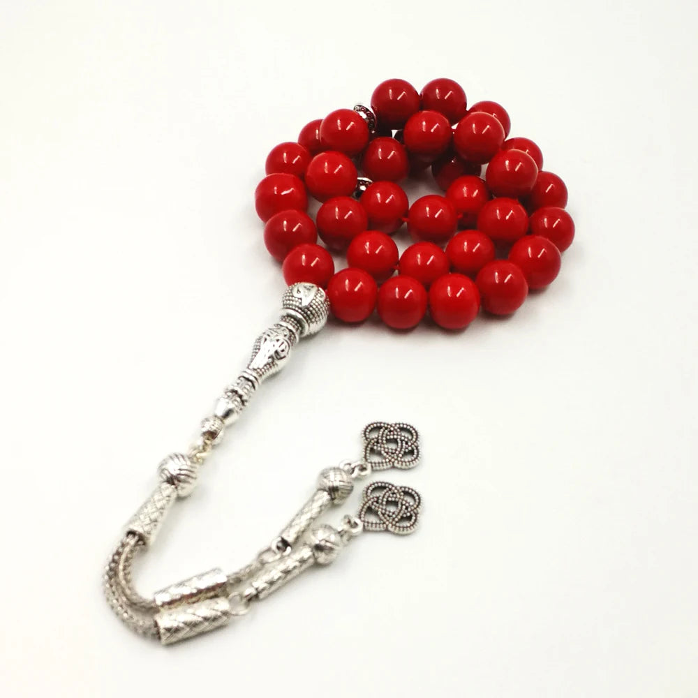 Women tasbih Muslim Lady Rosary Red prayer beads 33 66 99 beads Red stone Madam Ladies jewelry