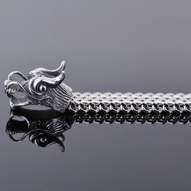 Double Dragon Head Man Bracelet For Men