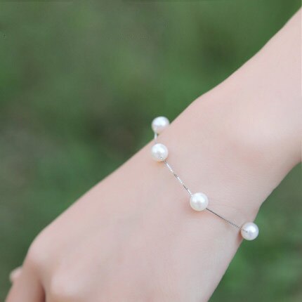 Bracelet Pearl Jewelry 925 Sterling Silver Starry Sky Bracelet