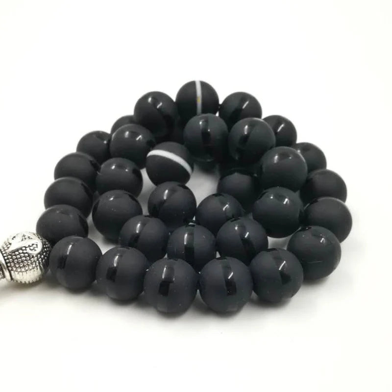 Crystal Tasbih and agates tassel Popular style Black Crystal Muslim prayer beads