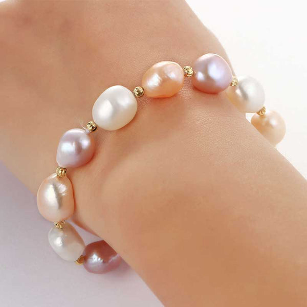 9-10mm baroque pearl bracelets for women