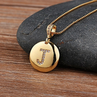 Top Quality Women Girls Initial Letter Necklace 26 A-Z Charm Neck Pendants