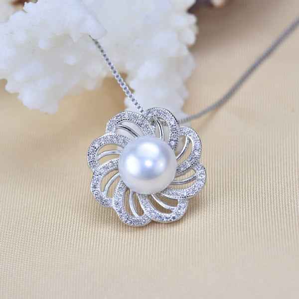 New Pearl Necklace 925 Sterling Silver Jewelry For Women