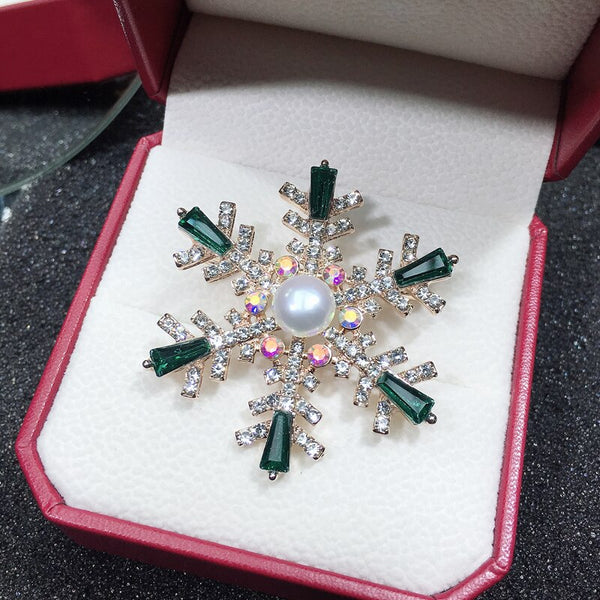 New Natural Pearl Brooch Snowflake Pearl Breastpin Freshwater Pearl Jewelry For Women