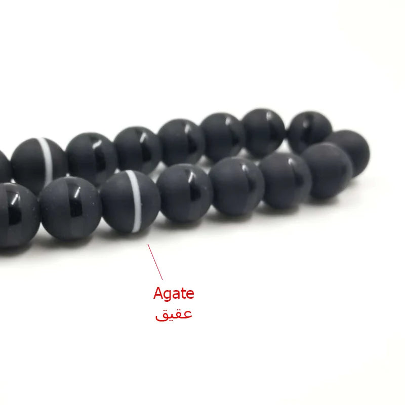 Crystal Tasbih and agates tassel Popular style Black Crystal Muslim prayer beads