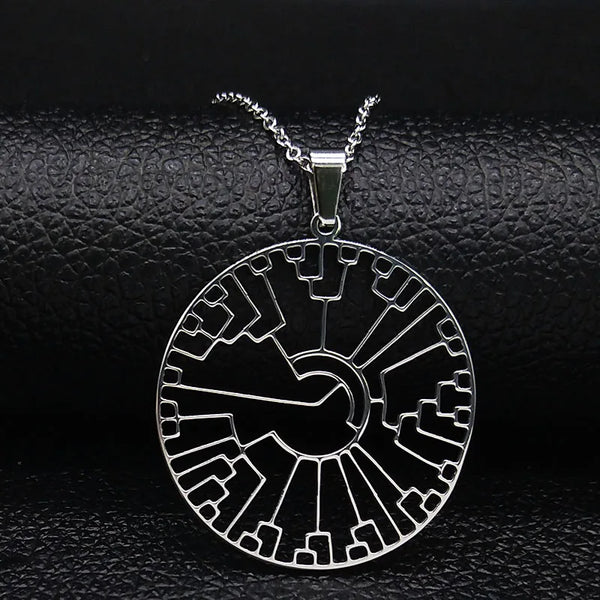 Fashion Life Tree Science Stainless Steel Chain Necklace for Women