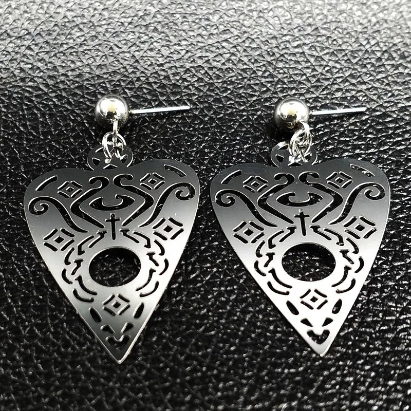 Fashion Stainless Steel Stud Earrings for Women Evil Eye Silver Color Earring