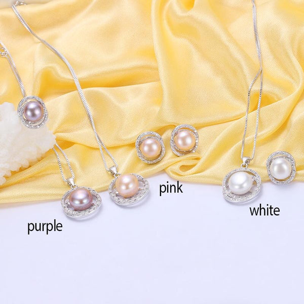 10-11mm Natural Pearl Women Jewelry Sets, Fine Jewelry Sets