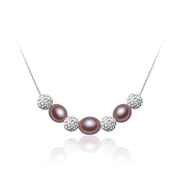 Fine 8-9mm Pearl Necklaces for women wedding 4 color water drop necklace