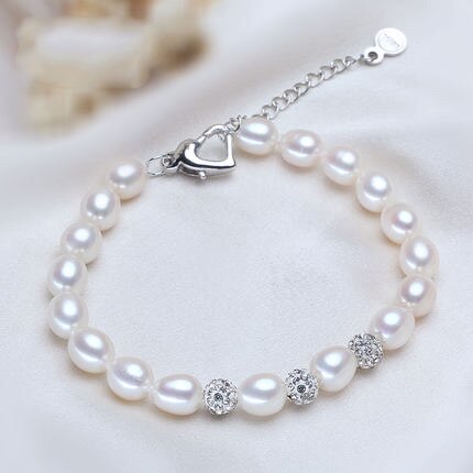 Charm Bracelet Pearl Jewelry Zircon Crystal Ball Bracelet