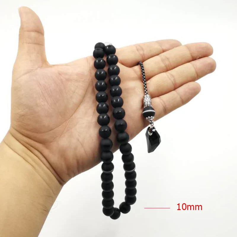 Crystal Tasbih and agates tassel Popular style Black Crystal Muslim prayer beads