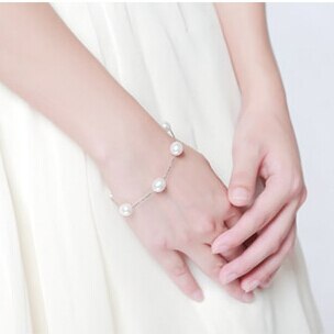 Charm Bracelet Pearl Jewelry Natural Freshwater Pearl High Quality 925 Sterling Silver Pearl Bracelets