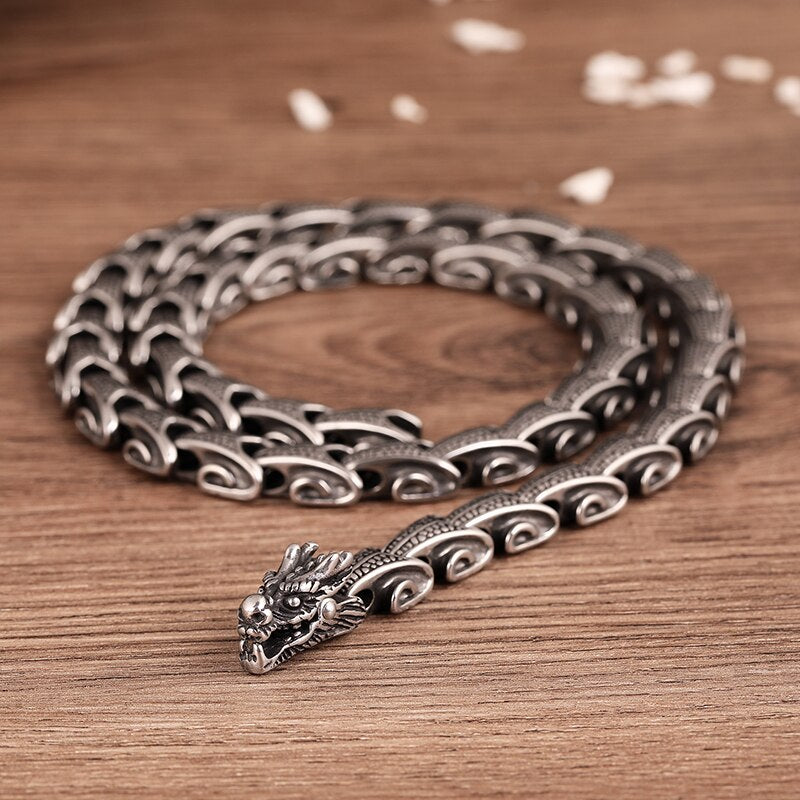 Gothic Dragon Keel Chain Choker Necklace For Men