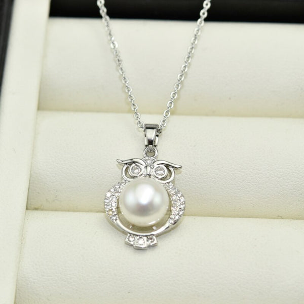 New Fine Pearl Jewelry Personal Owl Necklace