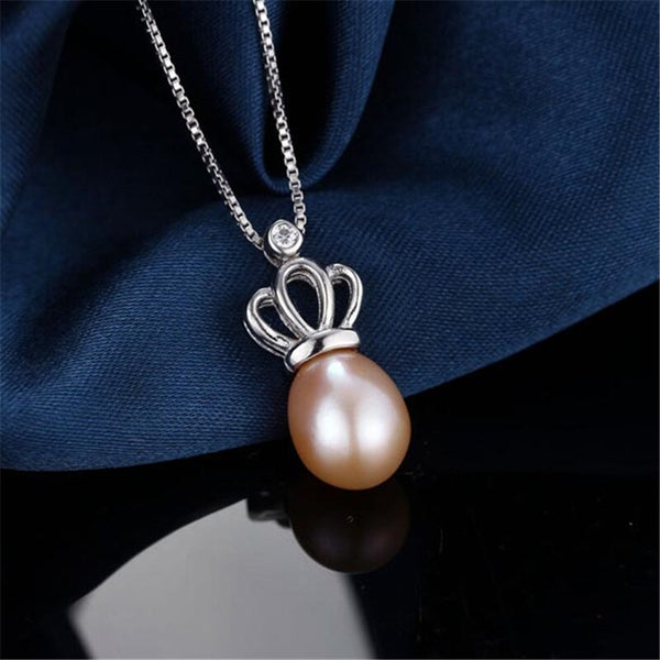 Classic Design 100% Genuine Natural Freshwater Oval Pearl Necklace