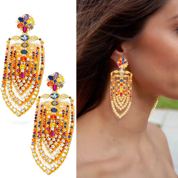 Bohemia Charm Original Multicolor Big Pendant Earrings for Women