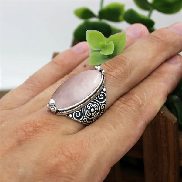 Vintage Eye Shape Quartz Rings For Women