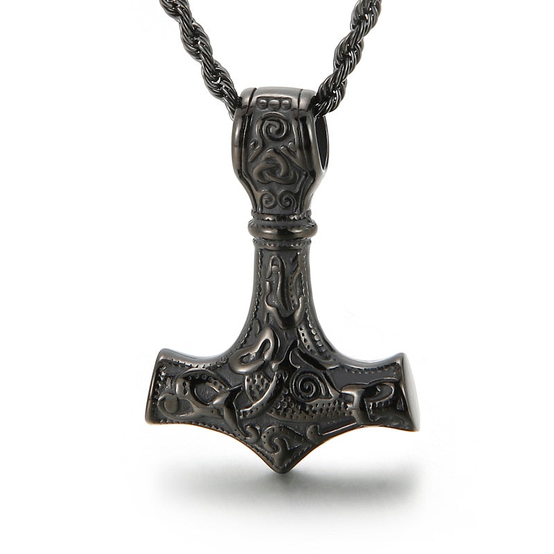 Vintage Totem Viking Pendant Necklace for Men