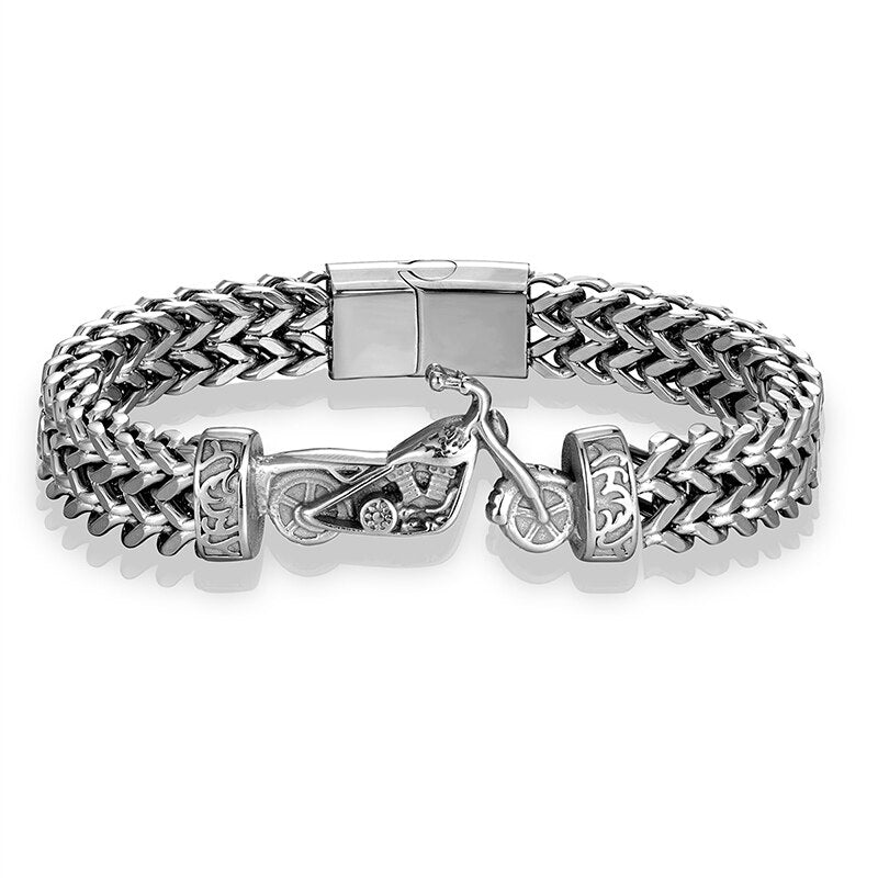 Stainless Steel Gold Chain Men Bracelet