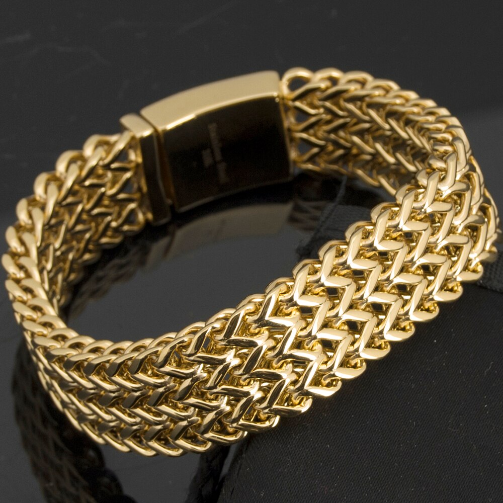 Luxury Yellow Gold Color Bracelet For Men