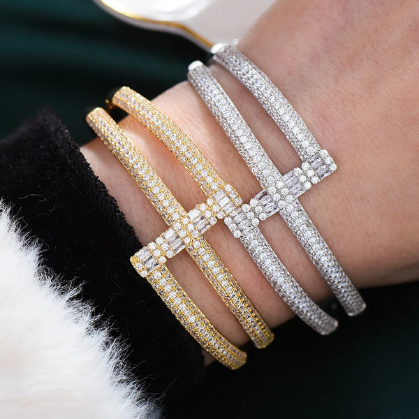 High Quality Romantic Luxury Gorgeous Bangle Bracelet for Girl Women