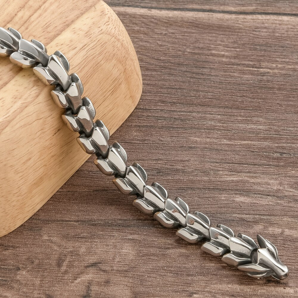 Masculine Dragon Keel Link Chain Bracelet Men