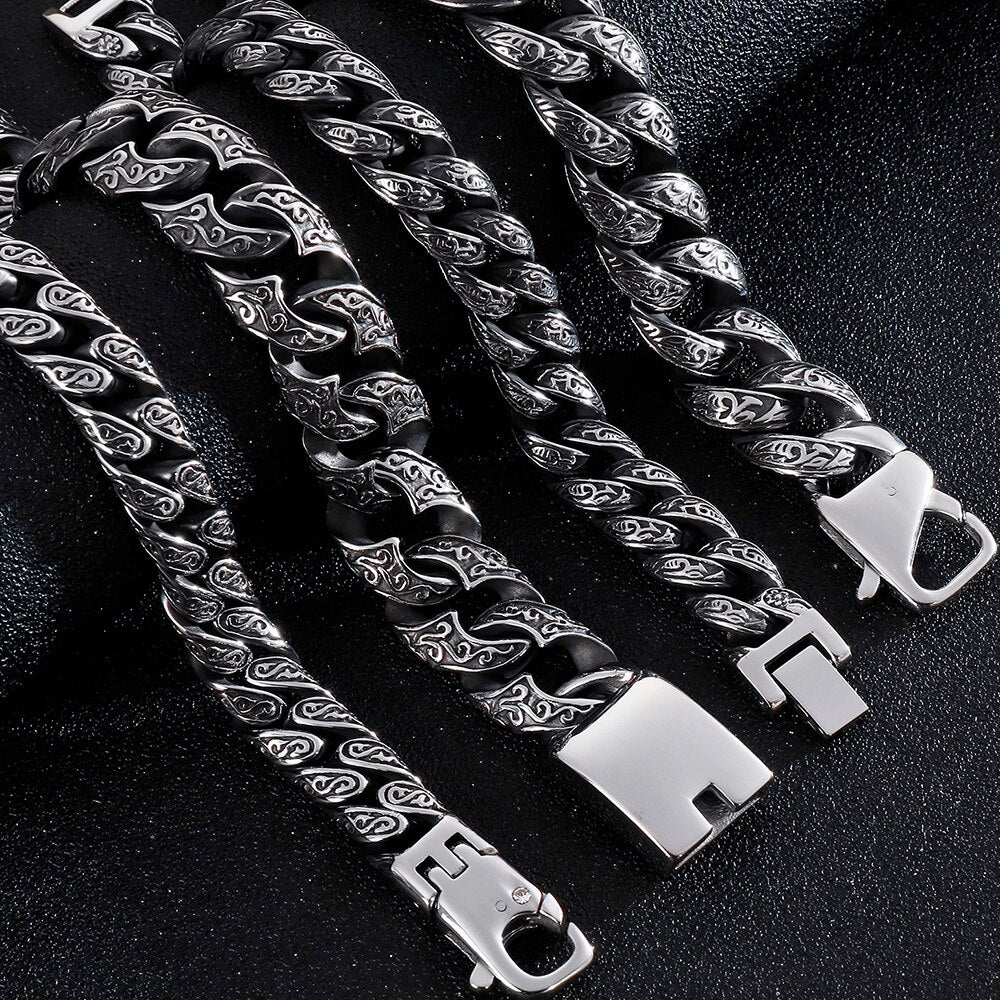 Massive Heavy Stainless Steel Bracelet For Men Men's Link Chain Bracelets