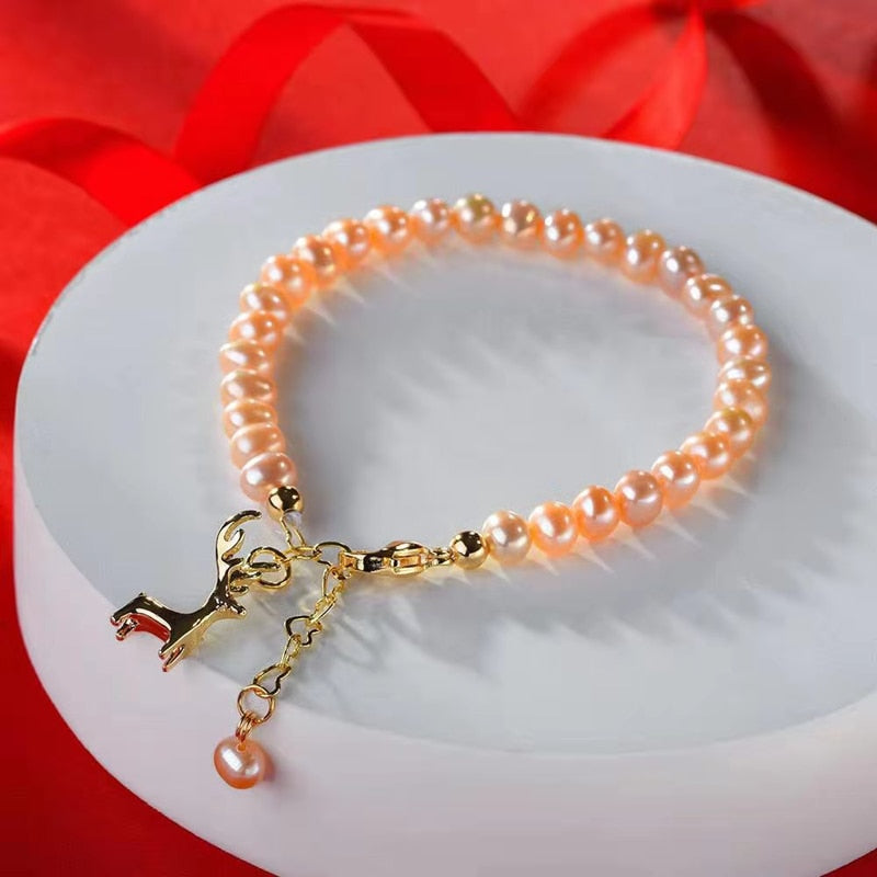 New Arrival Natural Coloful Freshwater Pearl Charm Bracelets For Women