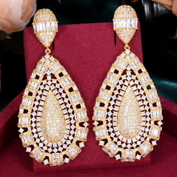 Luxury Big Drop Pendant Earrings High Quality Fashion Fine Jewelry For Women