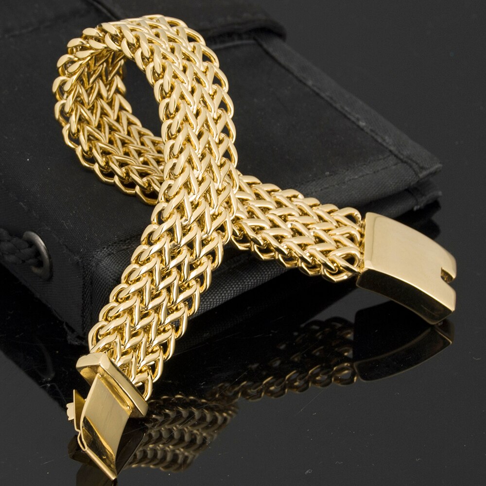 Luxury Yellow Gold Color Bracelet For Men