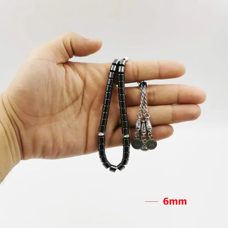 Natural Hematite Tasbih Ramadan special price For Muslim 33 prayer beads Islamic Rosary gift