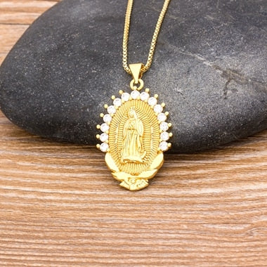 10 Styles Classic Virgin Mary Pendant Necklace