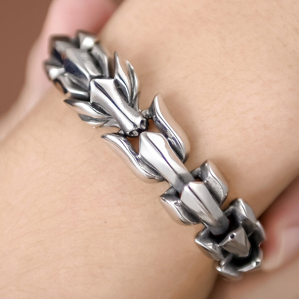 Masculine Dragon Keel Link Chain Bracelet Men