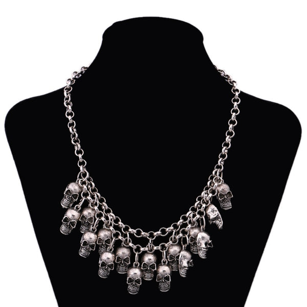 Punk Skull Skeleton Necklace For Women