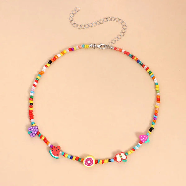 Fashion Colorful Beads Fruit Necklaces for Women