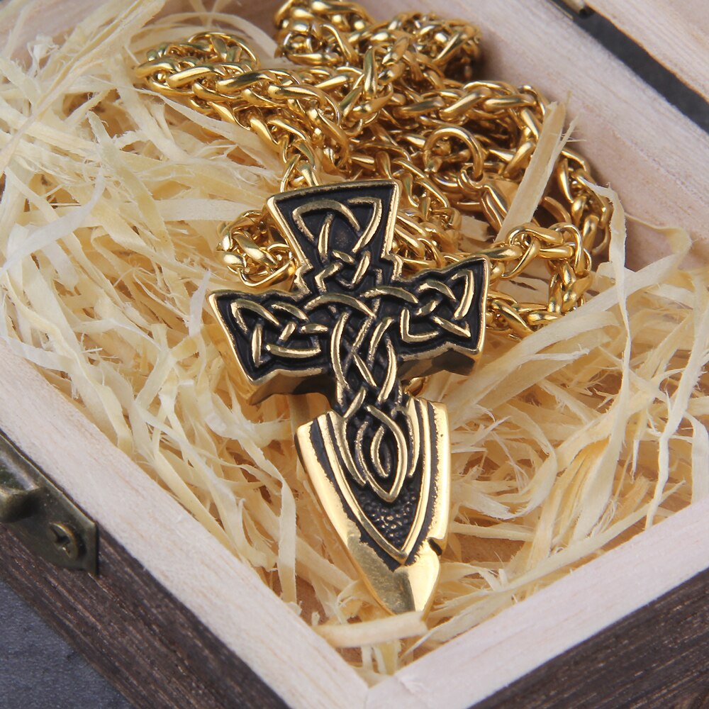 nordic freyr sword amulet stainless steel viking pendant necklace