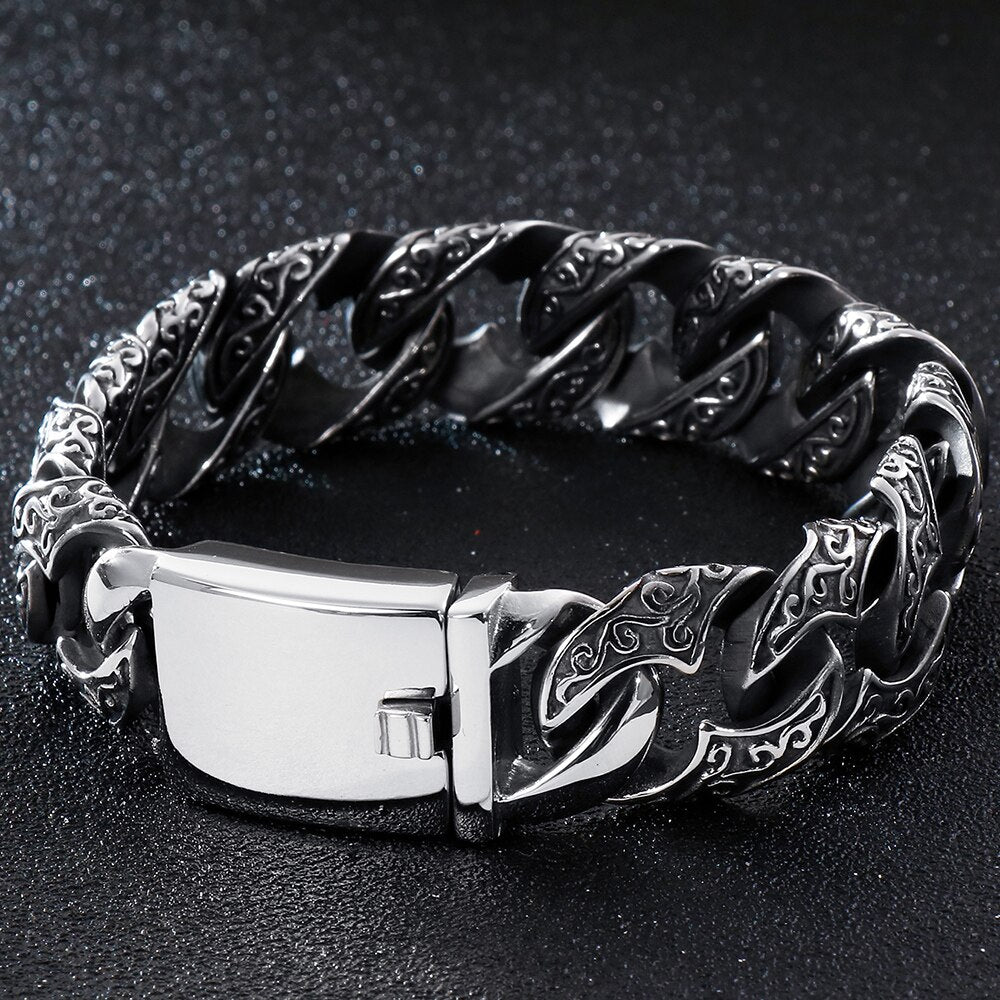 Massive Heavy Stainless Steel Bracelet For Men Men's Link Chain Bracelets