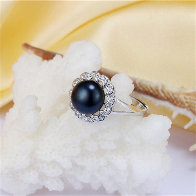 Promotion Trendy Women Flower 925 Sterling Silver Jewelry Rings