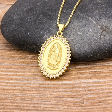 10 Styles Classic Virgin Mary Pendant Necklace