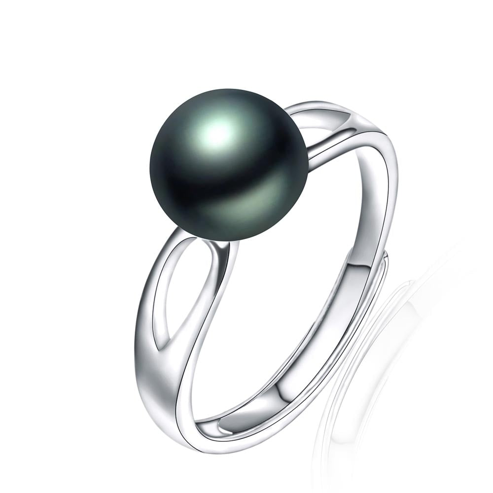 Fashion White Natural Pearl Adjustable Rings For Women