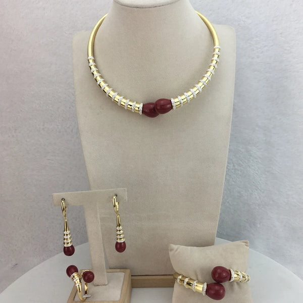 Dubai Fine Jewlery Exquisite Jewelry Sets Chocker for Women